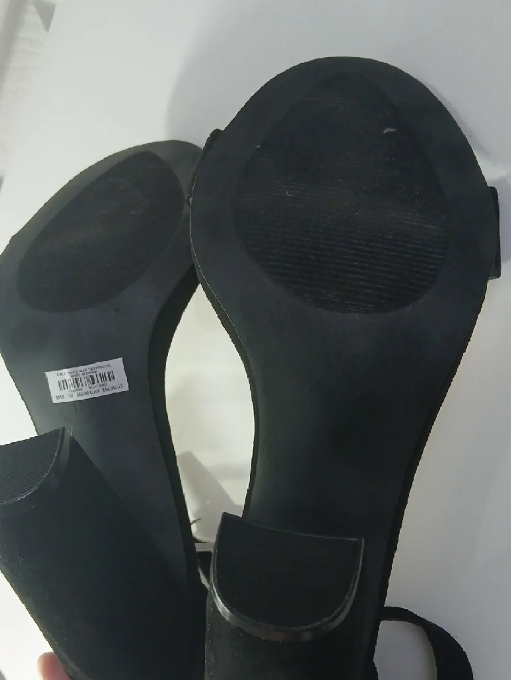 Torrid Black Suede Ankle-Strap Open-Toe Block Heels Size 10W - Picture 12 of 16